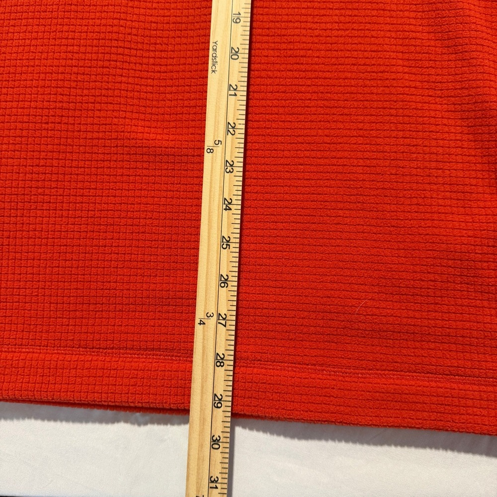 Orvis Trout Bum Fleece Pullover Red Quarter Zip Men's XXL Textured - Picture 6 of 7